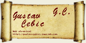 Gustav Ćebić vizit kartica